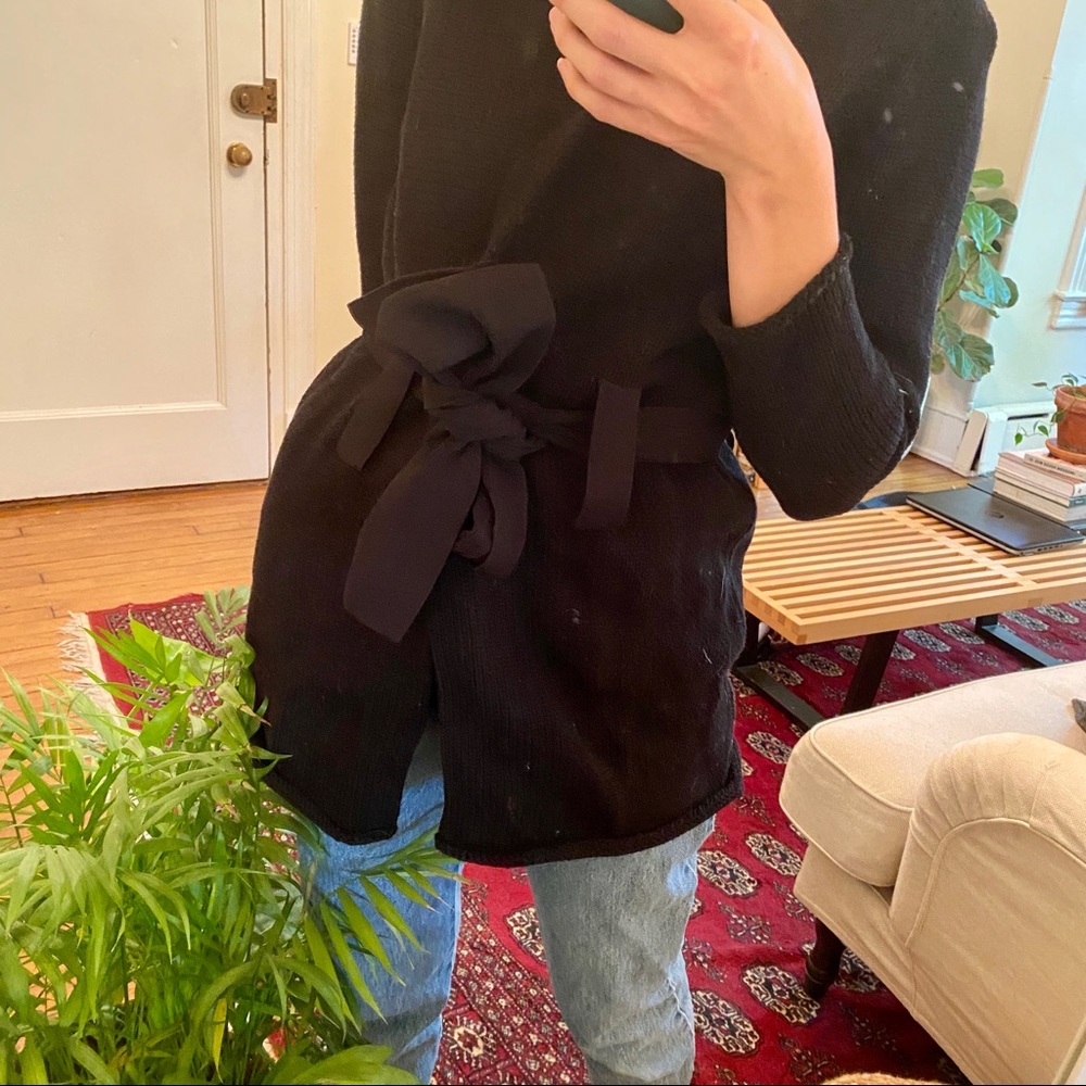 COS Black Belted Cardigan
